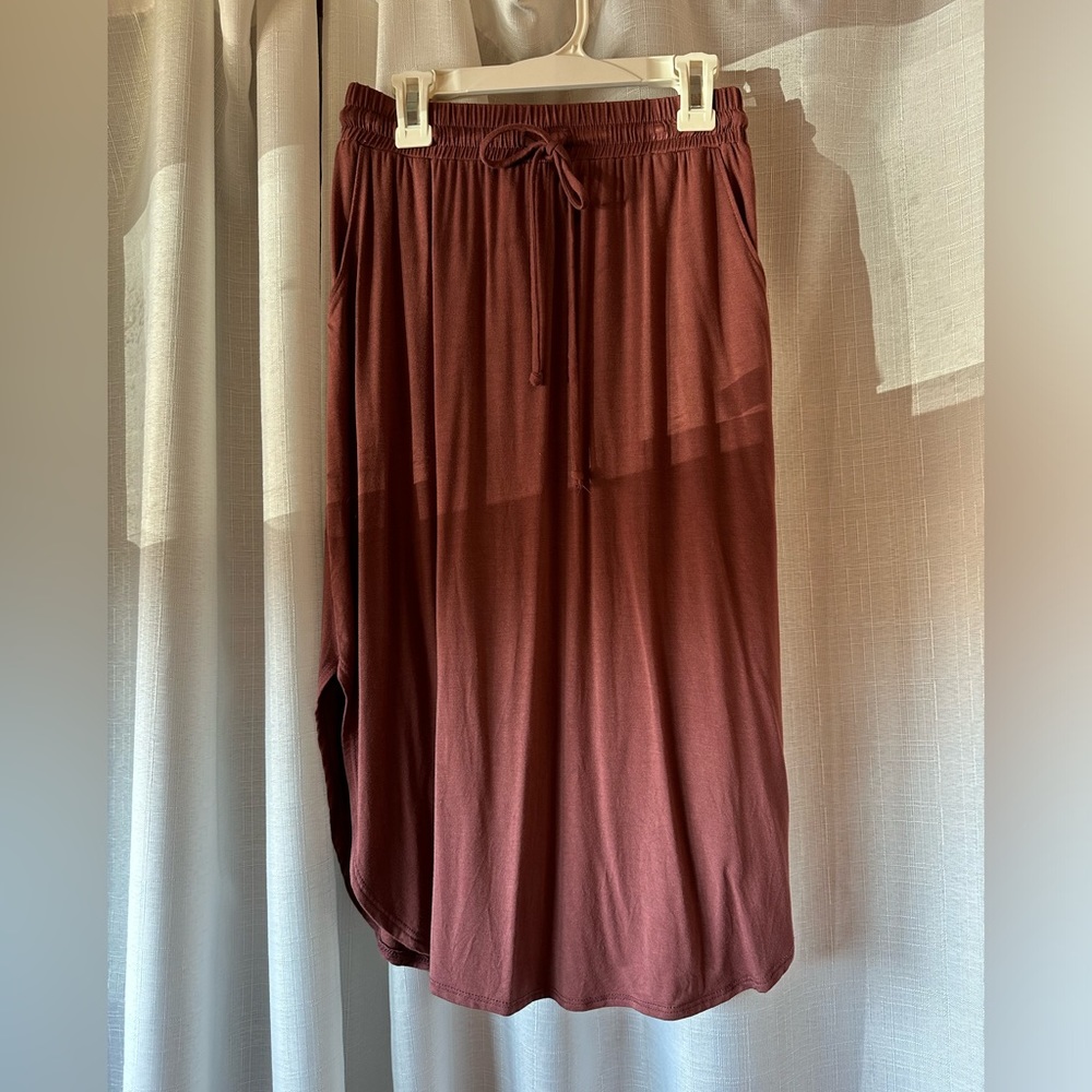 Sozy Marsala Color XS Midi Skirt